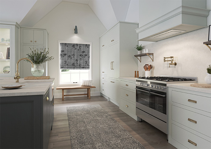 Birch Tree Velvet, Monochrome - Twist&Fit Roman Blind - Image 6